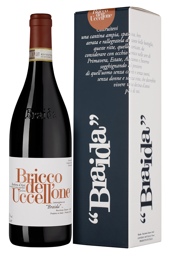 Вино Bricco dell' Uccellone в подарочной упаковке, Braida, 2021, (155001), Италия, Пьемонт, красное, сухое, 0.75 л, Брикко дель Уччеллоне, цена 22490 рублей