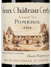 Вино Vieux Chateau Certan (Pomerol) RG, (148032), красное сухое, 2014 г., 0.75 л, Вьё Шато Сертан цена 57990 рублей