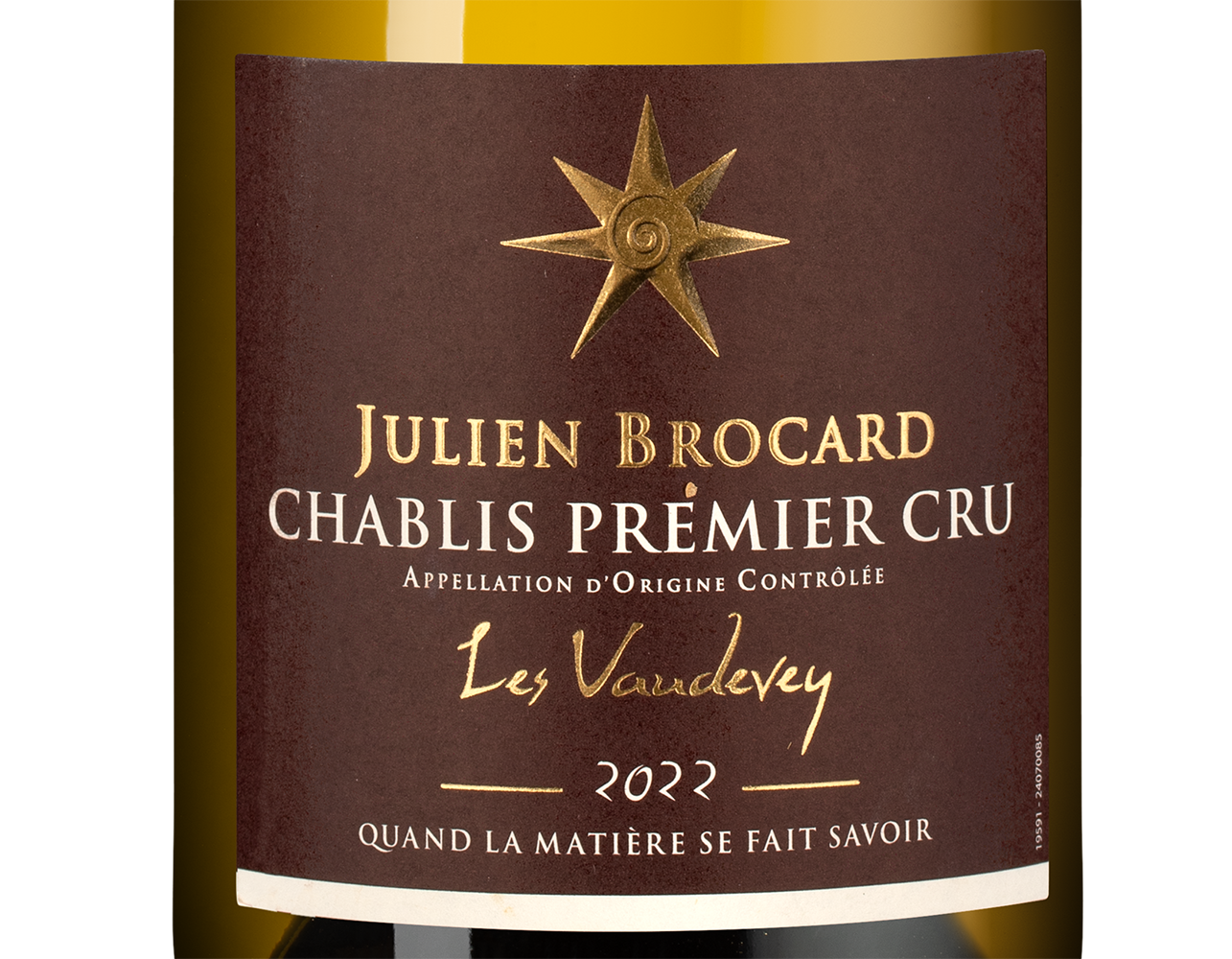 Вино Chablis Premier Cru Vaudevey, Julien Brocard, 2022, (152744), Франция, Бургундия, белое, сухое, 0.75 л, Шабли Премье Крю Водеве, цена 11990 рублей
