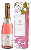 Игристое вино из сорта алиготе Cremant de Bourgogne Brut Rose в подарочной упаковке