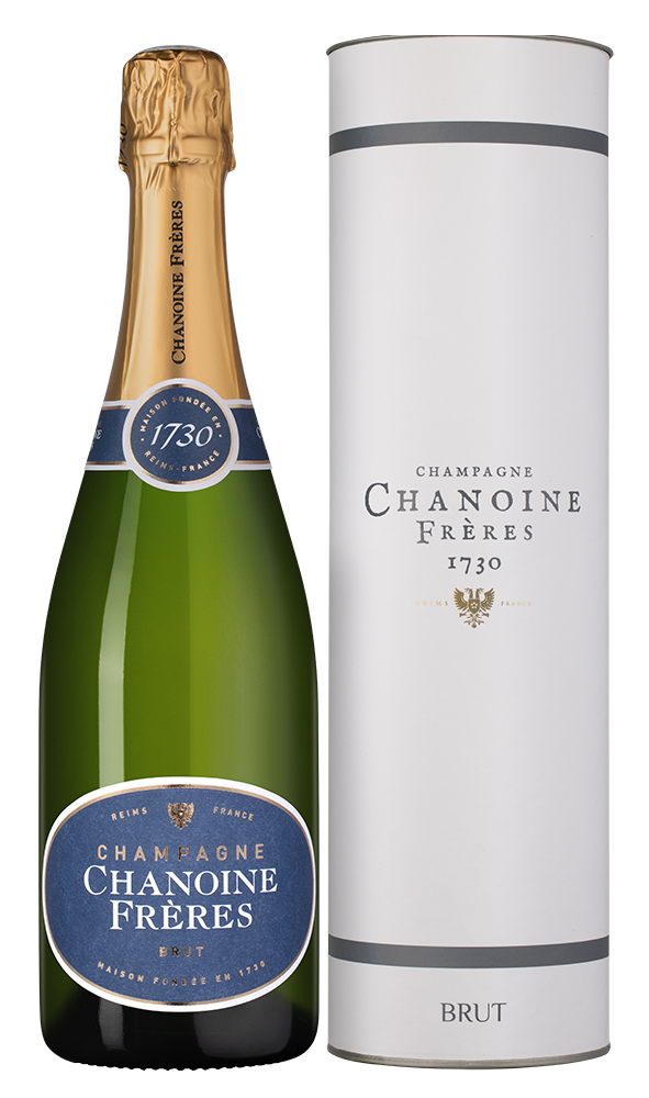 Шампанское Chanoine Freres Brut в подарочной упаковке, (152378), Франция, Шампань, белое, брют, 0.75 л, Брют, цена 10190 рублей