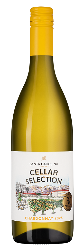 Вино Cellar Selection Chardonnay, Santa Carolina, 2025, (158072), Чили, Центральная Долина, белое, полусухое, 0.75 л, Селлар Селекшн Шардоне, цена 792 рублей