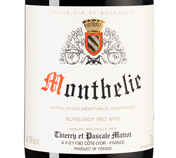 Вино Monthelie, Domaine Thierry et Pascale Matrot, 2014, (116008), Франция, Бургундия, красное, сухое, 0.75 л, Монтели, цена 10750 рублей