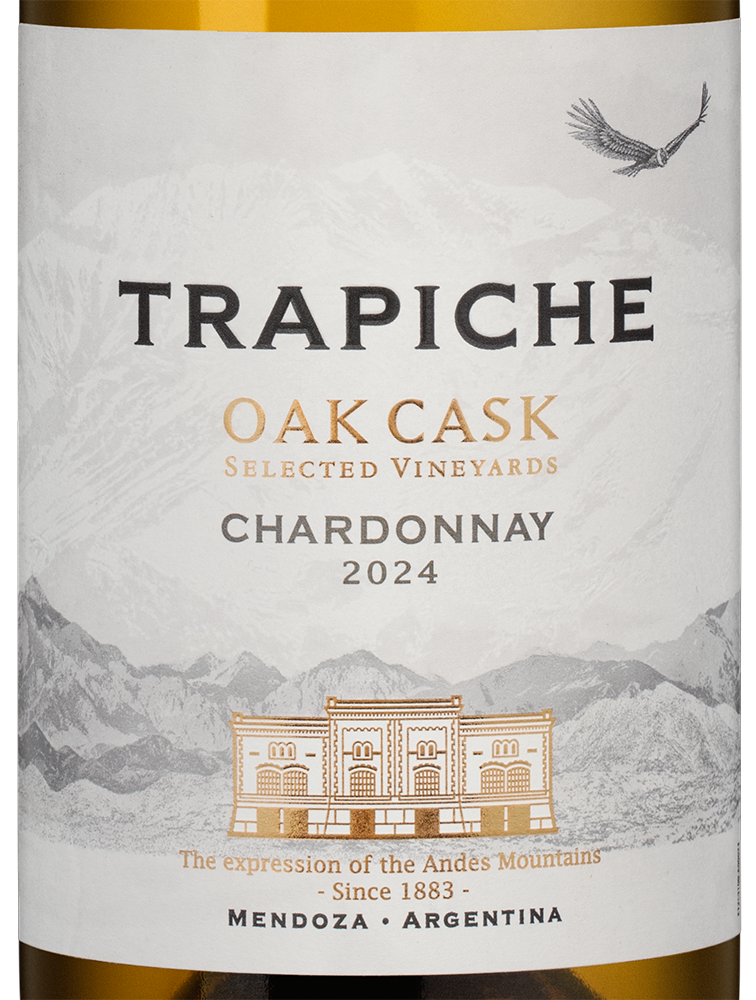 Вино Chardonnay Oak Cask, Trapiche, 2024, (154360), Аргентина, Мендоса, белое, сухое, 0.75 л, Шардоне Оук Каск, цена 1323 рублей