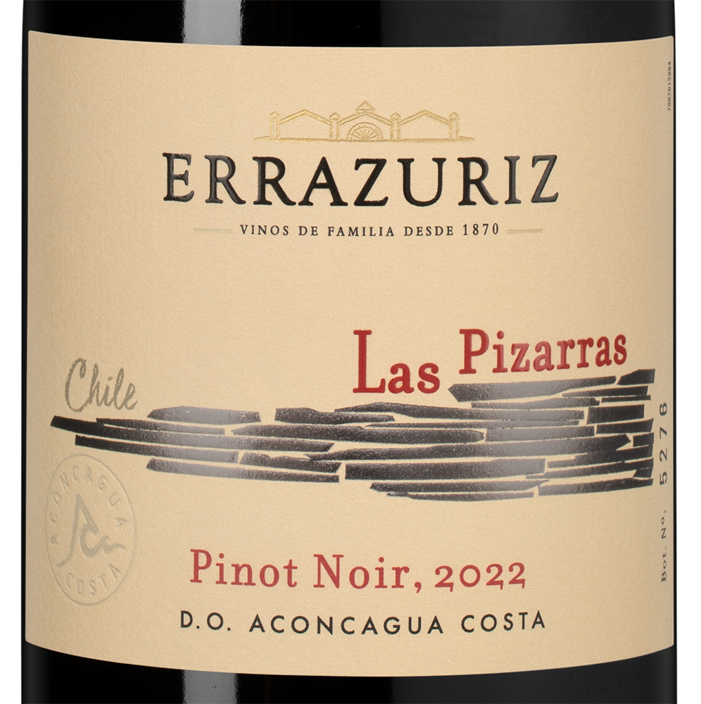 Вино Las Pizarras Pinot Noir, Errazuriz, 2022, (151661), Чили, Аконкагуа, красное, сухое, 0.75 л, Лас Писаррас Пино Нуар, цена 19990 рублей
