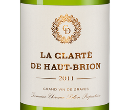 Вино La Clarte de Haut-Brion, (104227), белое сухое, 2011 г., 0.75 л, Ля Кларте де О-Брион цена 22990 рублей