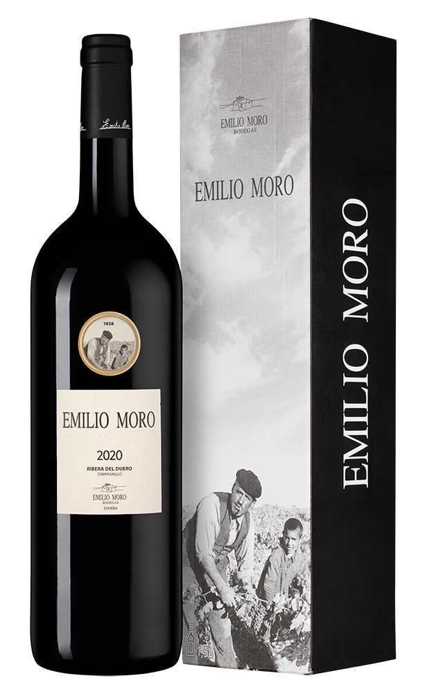 Вино Emilio Moro в подарочной упаковке, 2020, 1.5л, (142462), Испания, Кастилия и Леон, красное, сухое, 1.5 л, Рибера дель Дуэро Эмилио Моро, цена 16490 рублей