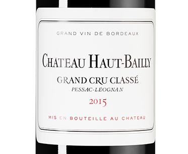 Вино Chateau Haut-Bailly Grand Cru Classe (Pessac-Leognan), 2015, (158214), Франция, Бордо, красное, сухое, 0.75 л, Шато О-Байи, цена 52490 рублей