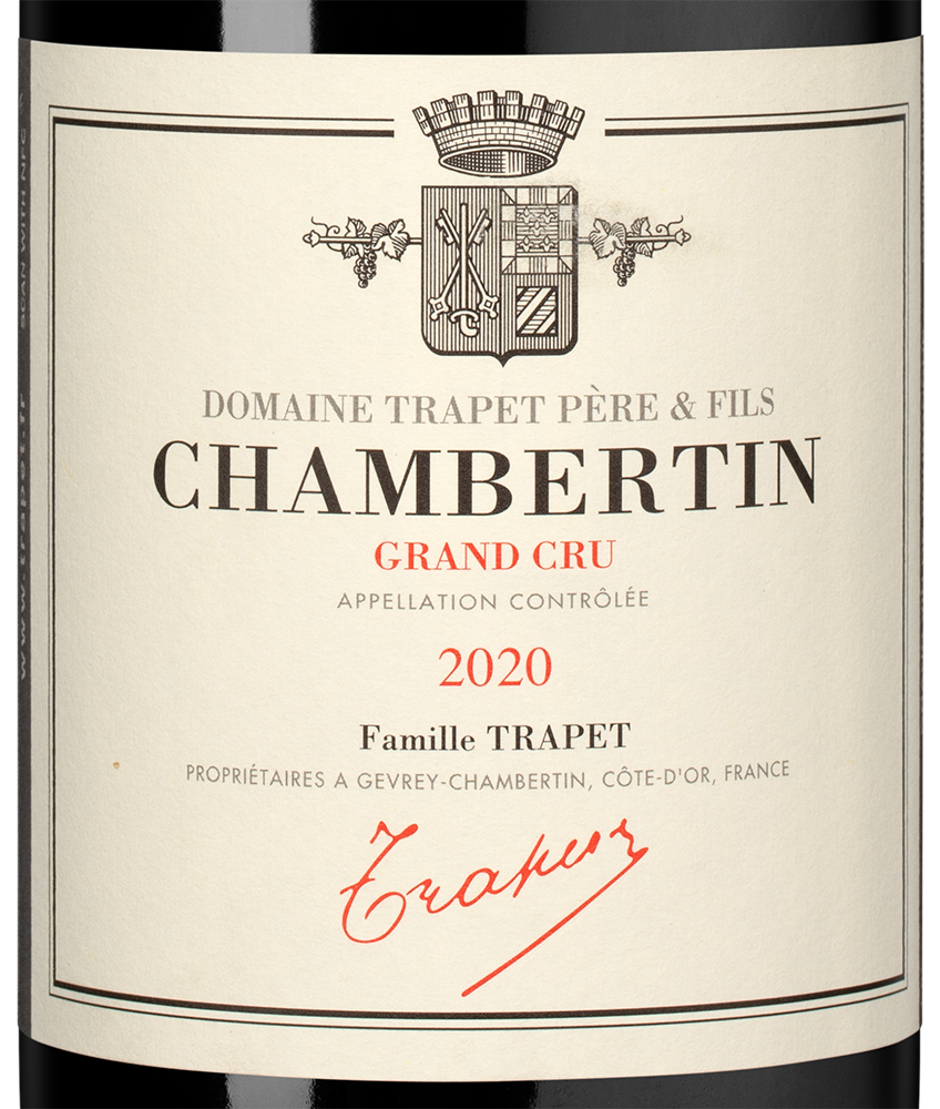 Вино Chambertin Grand Cru, Domaine Trapet Pere et Fils, 2020, (153929), Франция, Бургундия, красное, сухое, 0.75 л, Шамбертен Гран Крю, цена 294990 рублей