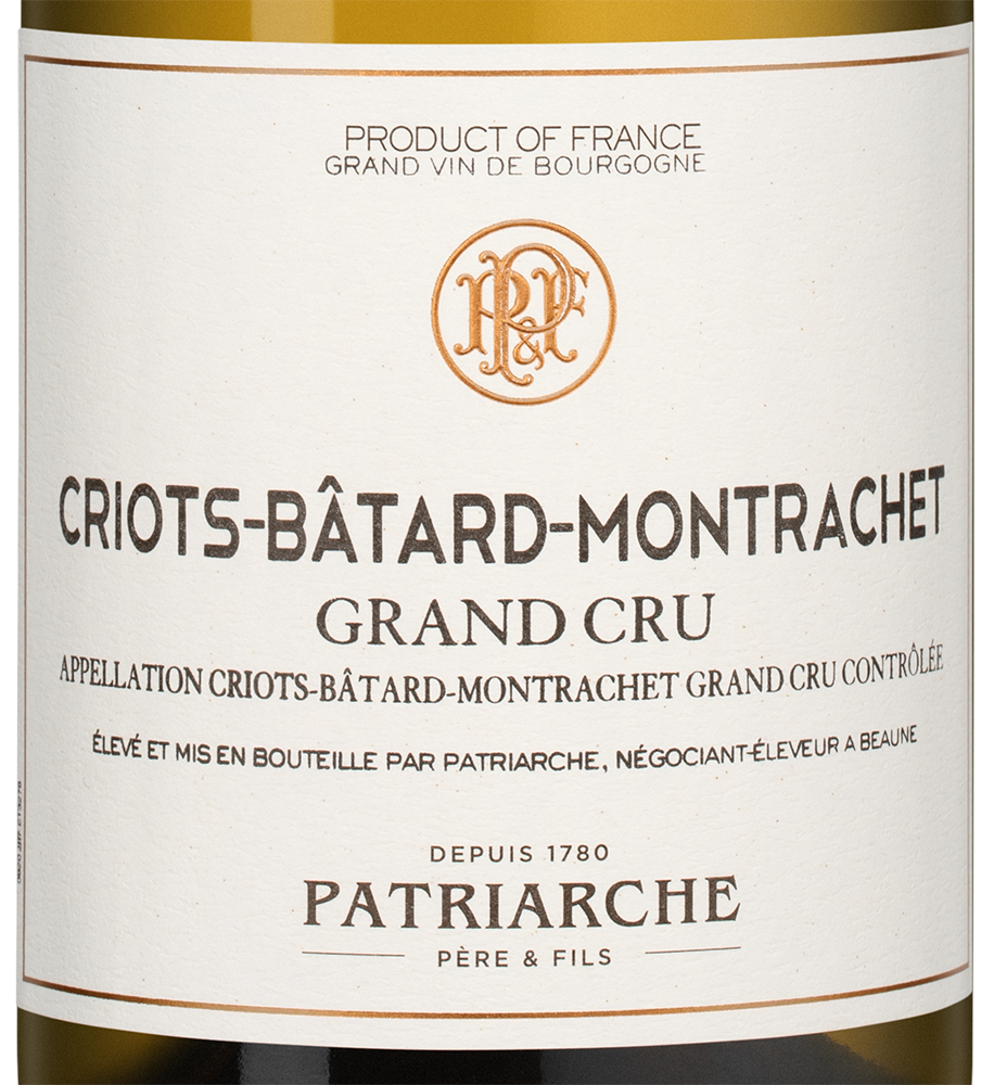Вино Criots-Batard-Montrachet Grand Cru, Patriarche, 2018, (152970), Франция, Бургундия, белое, сухое, 0.75 л, Крио-Батар-Монраше Гран Крю, цена 174990 рублей