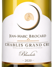 Вино Chablis Grand Cru Les Blanchots, (136107), белое сухое, 2020 г., 0.75 л, Шабли Гран Крю Ле Бланшо цена 21990 рублей