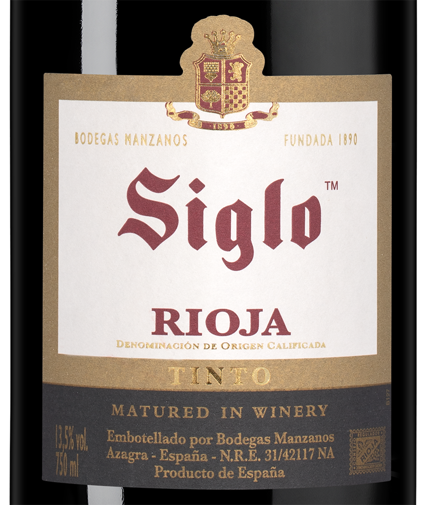 Вино Siglo, Bodegas Manzanos, 2022, (147198), Испания, Риоха, красное, сухое, 0.75 л, Риоха Сигло, цена 1493 рублей
