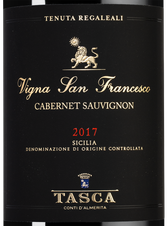 Вино Tenuta Regaleali Cabernet Sauvignon Vigna San Francesco, (126257), красное сухое, 2017 г., 0.75 л, Тенута Регалеали Каберне Совиньон Винья Сан Франческо цена 9990 рублей