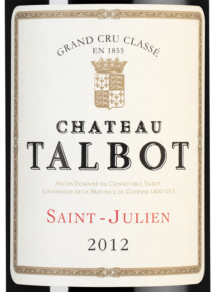 Вино Chateau Talbot Grand Cru Classe (Saint-Julien), 2012, (139571), Франция, Бордо, красное, сухое, 0.75 л, Шато Тальбо, цена 26490 рублей