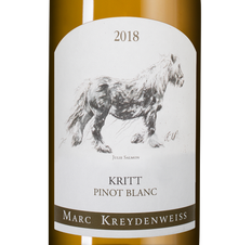 Вино Kritt Pinot Blanc Les Charmes, (119455), белое полусухое, 2018 г., 0.75 л, Критт Пино Блан Ле Шарм цена 4990 рублей