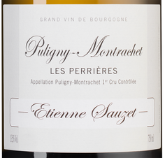 Вино Puligny-Montrachet Premier Cru Les Perrieres, (120209), белое сухое, 2017 г., 0.75 л, Пюлиньи-Монраше Премье Крю Ле Перрьер цена 31030 рублей