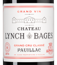 Вино Chateau Lynch-Bages, (136799), красное сухое, 2013 г., 0.75 л, Шато Линч-Баж цена 27490 рублей