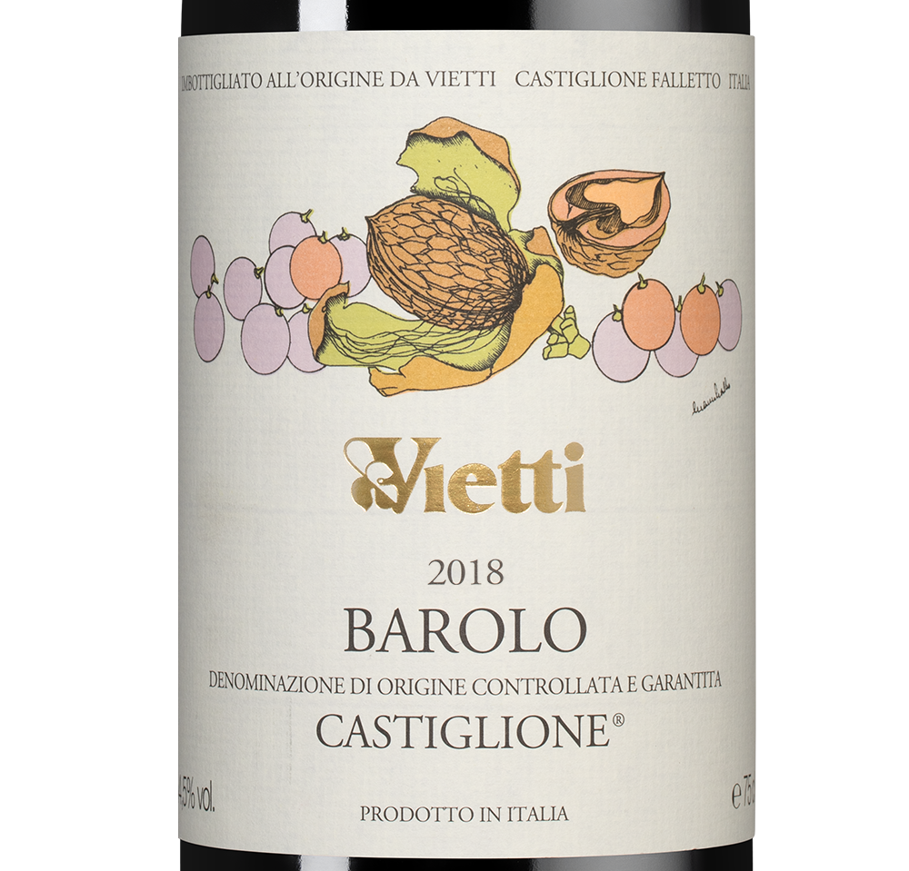 Вино Barolo Castiglione в подарочной упаковке, Vietti, 2018, (135772), Италия, Пьемонт, красное, сухое, 0.75 л, Бароло Кастильоне, цена 23490 рублей