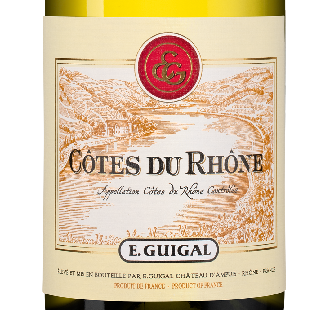 Вино Cotes du Rhone Blanc, Guigal, 2022, (143433), Франция, Долина Роны, белое, сухое, 0.75 л, Кот дю Рон Блан, цена 2768 рублей
