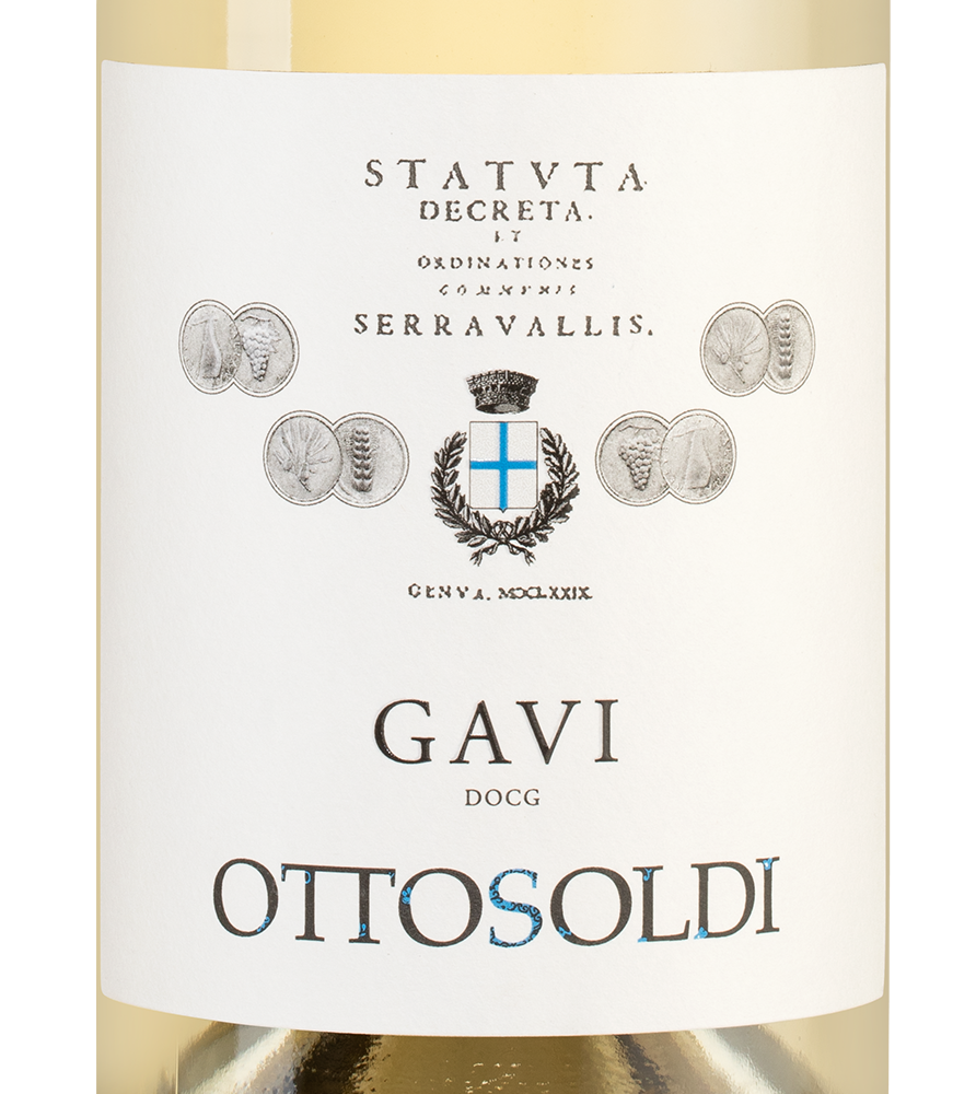 Вино Gavi, Ottosoldi, 2021, (137669), Италия, Пьемонт, белое, сухое, 0.75 л, Гави, цена 4990 рублей