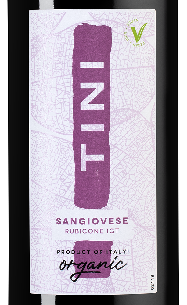 Вино Tini Sangiovese Biologico, Caviro, 2020, (133413), Италия, Эмилия-Романья, красное, полусухое, 0.75 л, Тини Санджовезе Биолоджико, цена 1140 рублей