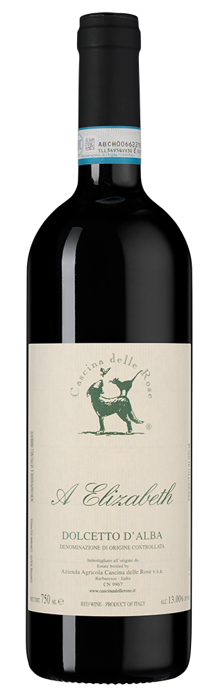 Вино Dolcetto d'Alba A Elizabeth, Cascina delle Rose, 2023, (153609), Италия, Пьемонт, красное, сухое, 0.75 л, Дольчетто д'Альба А Элизабет, цена 7290 рублей