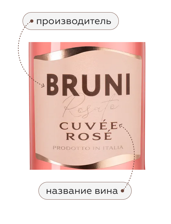 Игристое вино Bruni Cuvee Rose, (147415), Италия, Пьемонт, розовое, сладкое, 0.75 л, Кюве Розе, цена 1640 рублей