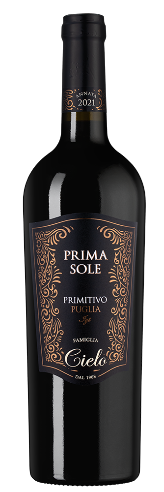 Вино Primasole Primitivo, Cielo, 2022, (145784), Италия, Апулия, красное, полусухое, 0.75 л, Примасоле Примитиво, цена 1790 рублей