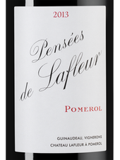 Вино Pensees de Lafleur, (93918), красное сухое, 2013 г., 0.75 л, Пансе де Лафлер цена 22490 рублей