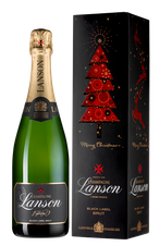 Шампанское Lanson Black Label Brut, (113934), gift box в подарочной упаковке, белое брют, 0.75 л, Блэк Лейбл Брют цена 9230 рублей
