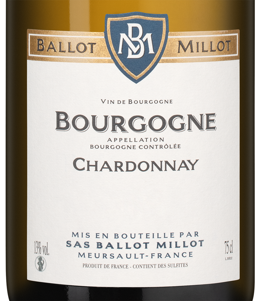 Вино Bourgogne Chardonnay, Domaine Ballot Millot et Fils, 2023, (154455), Франция, Бургундия, белое, сухое, 0.75 л, Бургонь Шардоне, цена 12490 рублей
