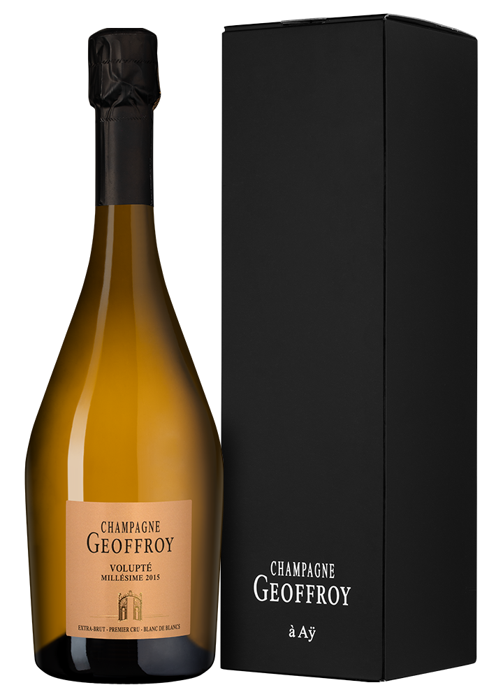 Шампанское Geoffroy Volupte Brut Premier Cru в подарочной упаковке, 2015, (141497), Франция, Шампань, белое, брют, 0.75 л, Волюпте Премье Крю Брют, цена 21990 рублей
