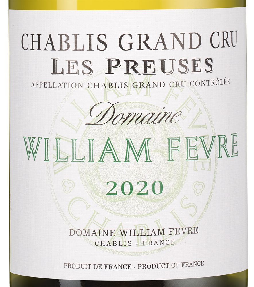 Вино Chablis Grand Cru Les Preuses, William Fevre, 2020, (136818), Франция, Бургундия, белое, сухое, 0.75 л, Шабли Гран Крю Ле Прёз, цена 37490 рублей