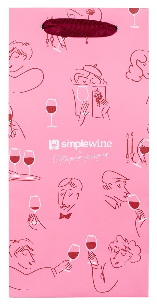 Пакет подарочный розовый малый SimpleWine x O Paper Paper, (159845), Россия, Пакет SW O Paper 370*180*120 мм розовый, цена 290 рублей