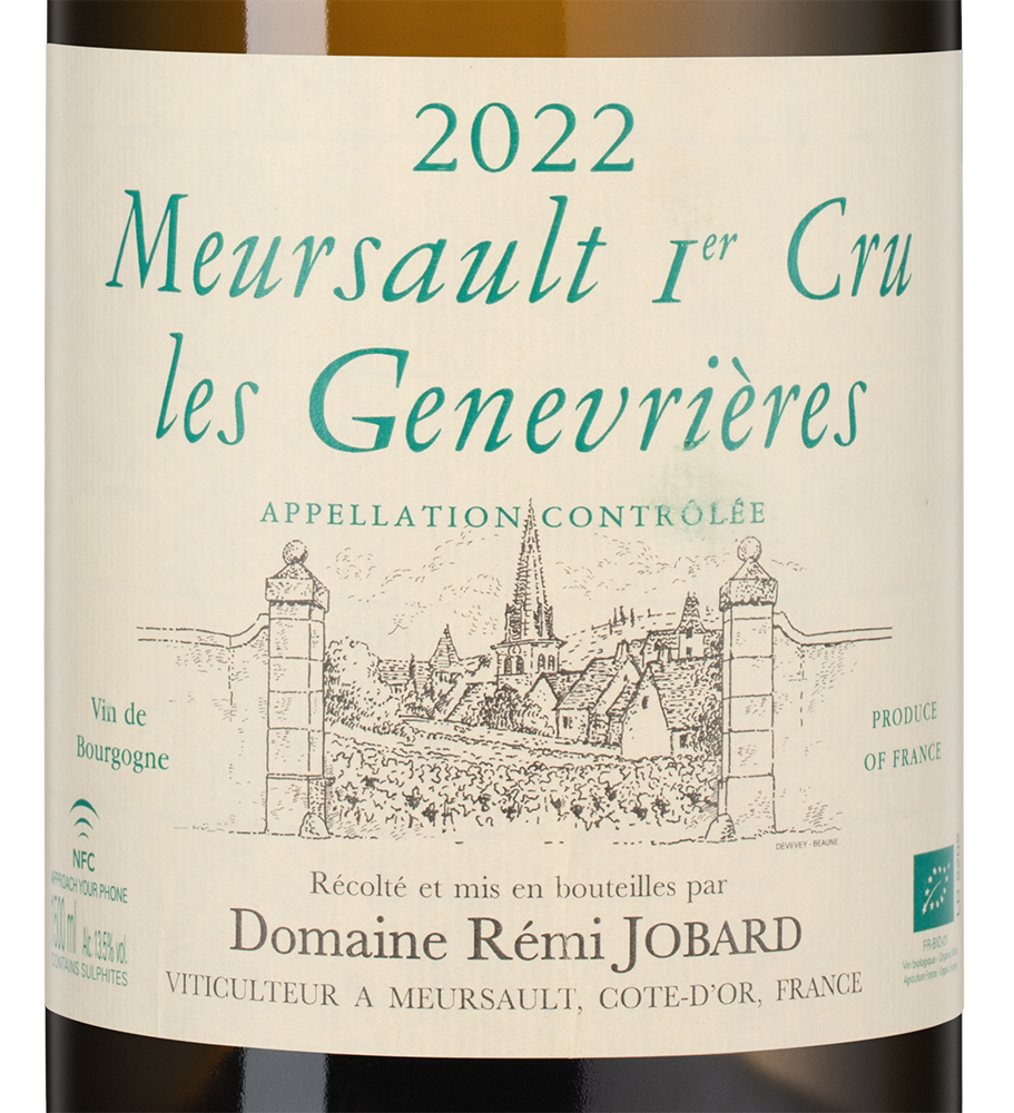 Вино Meursault Premier Cru Les Genevrieres, Remi Jobard, 2022, 1.5л, (148756), Франция, Бургундия, белое, сухое, 1.5 л, Мерсо Премье Крю Ле Женевриер, цена 99990 рублей