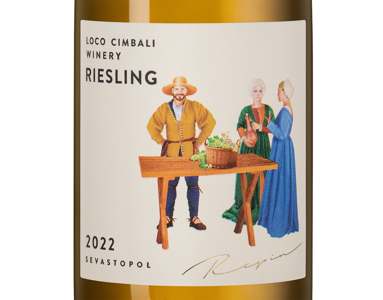 Вино Loco Cimbali Riesling, 2022, (144219), Россия, Крым, белое, сухое, 0.75 л, Локо Чимбали Рислинг, цена 1432 рублей