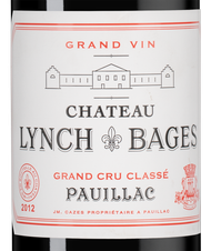 Вино Chateau Lynch-Bages, (142019), красное сухое, 2012 г., 0.375 л, Шато Линч-Баж цена 19990 рублей