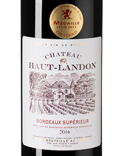 Вино Chateau Haut-Landon, (135683), красное сухое, 2016 г., 0.75 л, Шато О-Ландон цена 1890 рублей