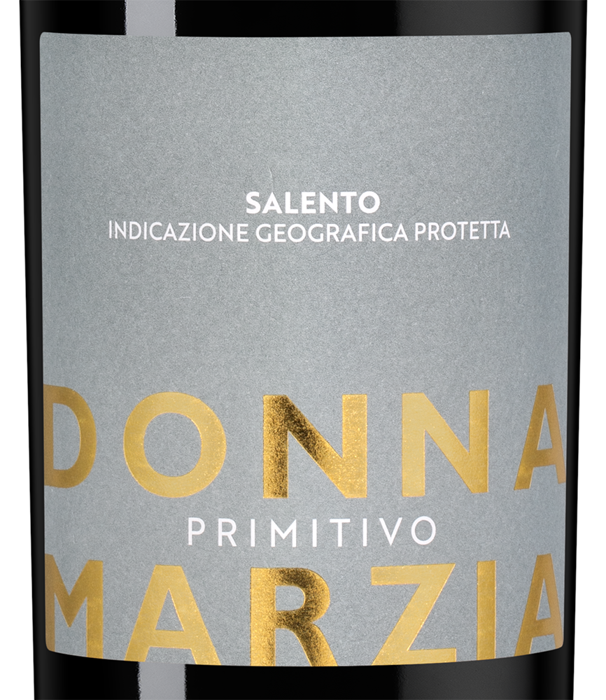 Вино Donna Marzia Primitivo, Conti Zecca, 2022, (143432), Италия, Апулия, красное, полусухое, 0.75 л, Донна Марция Примитиво, цена 2233 рублей
