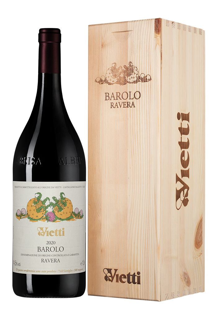 Вино Barolo Ravera в подарочной упаковке, Vietti, 2020, 1.5л, (150983), Италия, Пьемонт, красное, сухое, 1.5 л, Бароло Равера, цена 149990 рублей