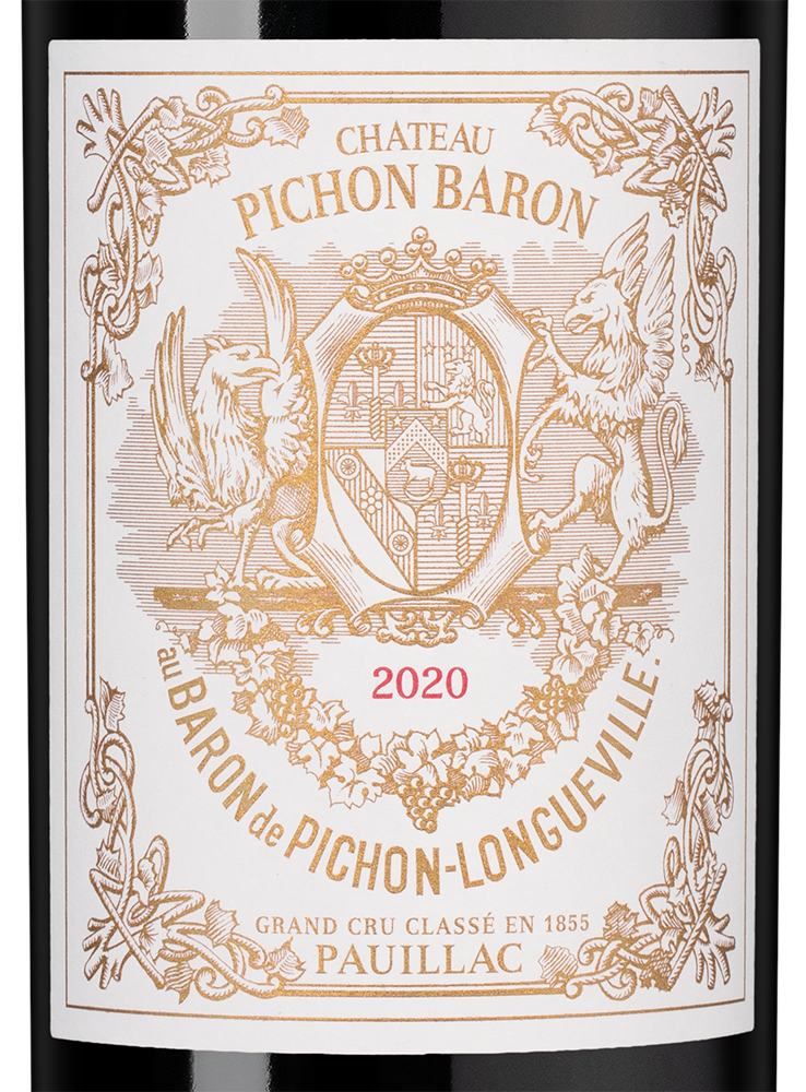 Вино Pauillac Chateau Pichon Baron, 2020, (104313), Франция, Бордо, красное, сухое, 0.75 л, Шато Пишон Барон, цена 51490 рублей