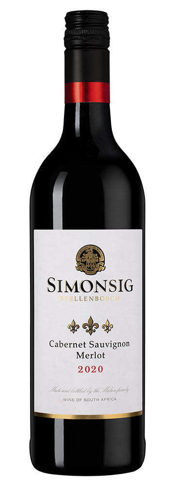 Вино Cabernet Sauvignon / Merlot, Simonsig, 2020, (144963), Южная Африка, Стелленбош, красное, сухое, 0.75 л, Каберне Совиньон / Мерло, цена 1990 рублей