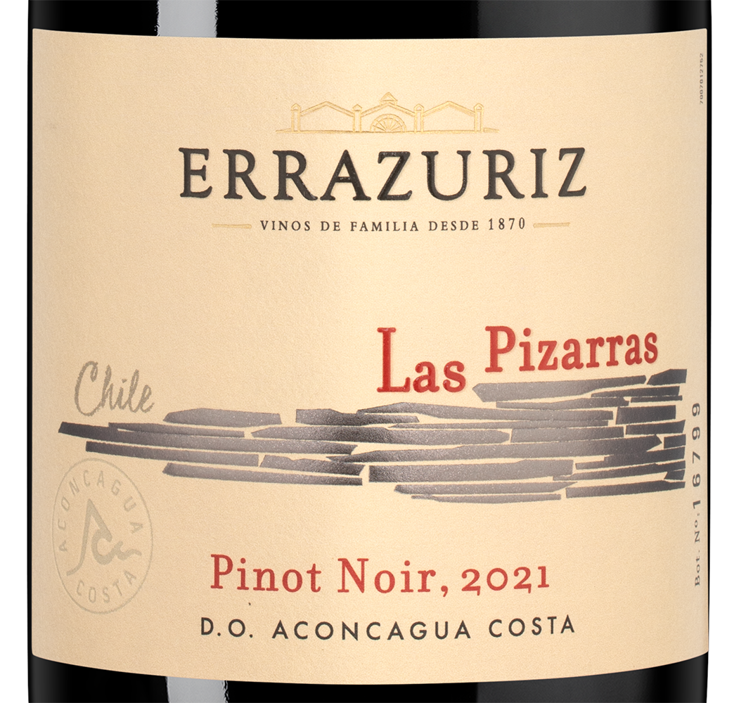 Вино Las Pizarras Pinot Noir, Errazuriz, 2021, (142899), Чили, Аконкагуа, красное, сухое, 0.75 л, Лас Писаррас Пино Нуар, цена 24990 рублей