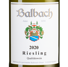 Вино Balbach Riesling, (132110), белое полусладкое, 2020, 0.75 л, Бальбах Рислинг цена 2890 рублей