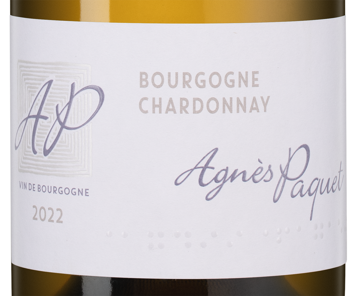 Вино Bourgogne Chardonnay, Domaine Agnes Paquet, 2022, (149290), Франция, Бургундия, белое, сухое, 0.75 л, Бургонь Шардоне, цена 8990 рублей