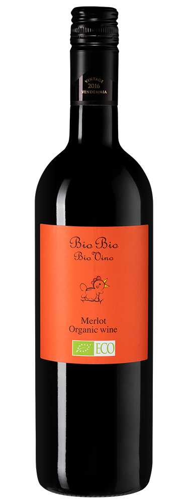 Вино Bio Bio Merlot, 2021, (140569), Италия, красное, полусухое, 0.75 л, Био Био Мерло, цена 1790 рублей
