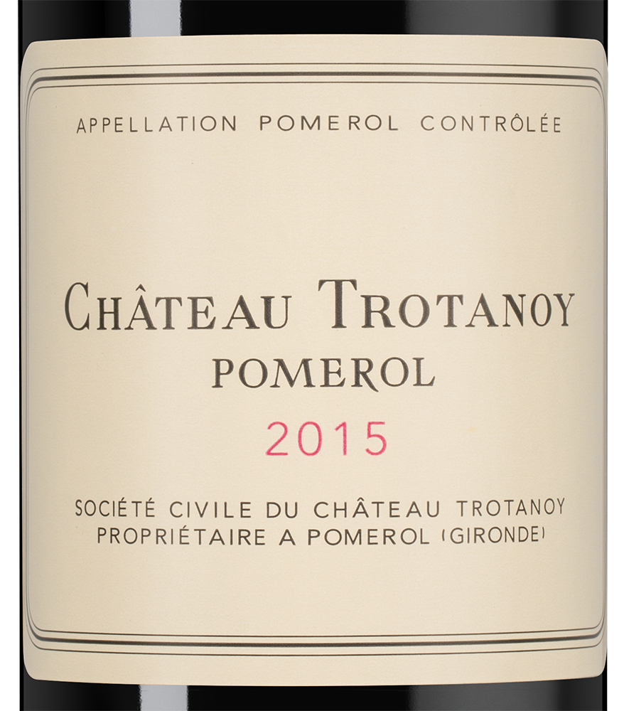 Вино Chateau Trotanoy (Pomerol), 2015, (104333), Франция, Бордо, красное, сухое, 0.75 л, Шато Тротануа, цена 99990 рублей
