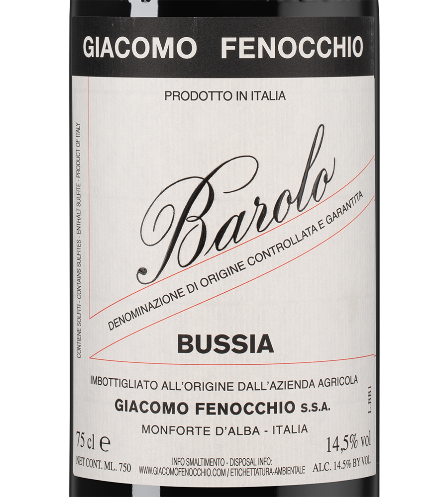 Вино Barolo Bussia, Giacomo Fenocchio, 2021, (155742), Италия, Пьемонт, красное, сухое, 0.75 л, Бароло Буссия, цена 16990 рублей