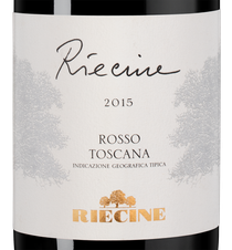 Вино Riecine, (141283), красное сухое, 2015 г., 0.75 л, Риечине цена 13990 рублей