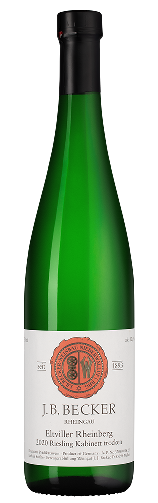 Вино Eltviller Rheinberg Riesling Kabinett trocken, J. B. Becker, 2020, (145179), Германия, Рейнгау, белое, сухое, 0.75 л, Рислинг Эльтфиллер Райнберг Кабинет Трокен, цена 6290 рублей